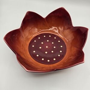 Russ Berrie Bonnie Lynn Flower Shaped Large Decorative Centerpiece Bowl